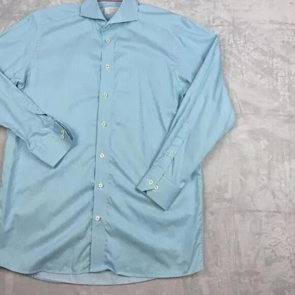 ETON Men’s Dress Shirt - Light Blue Micro-Stripe - Size 41/16, Contemporary Fit - Picture 5 of 11
